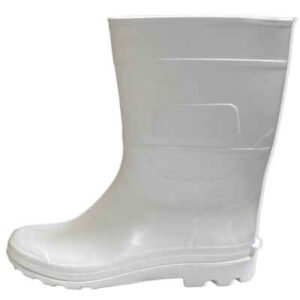 Bota Cano Longo PVC Branca Com Fibra REF211 (Crival/Genova)